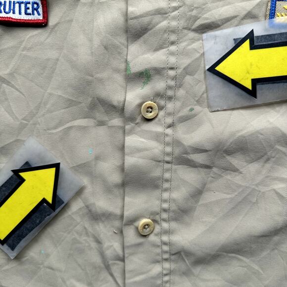 Boy Scouts of America BSA Uniform Shirt Mens Small 941 Recruiter Patches - Picture 5 of 13